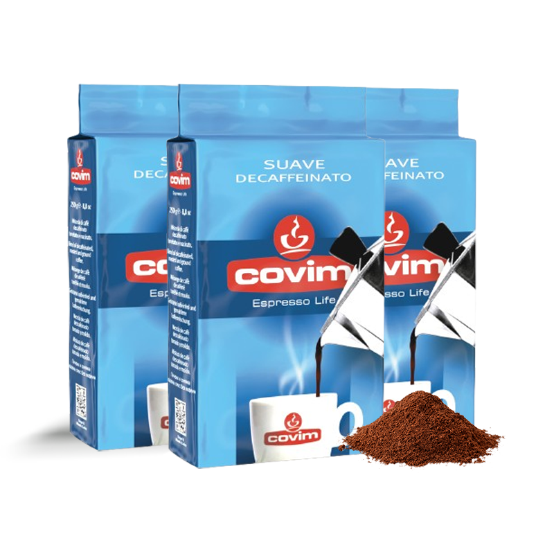 Pack 3 Conf. COVIM Suave Decaffeinato 250 g - Café Descafeinado Pack 3 Conf. COVIM Suave Decaffeinato 250 g - Café Descafeinado